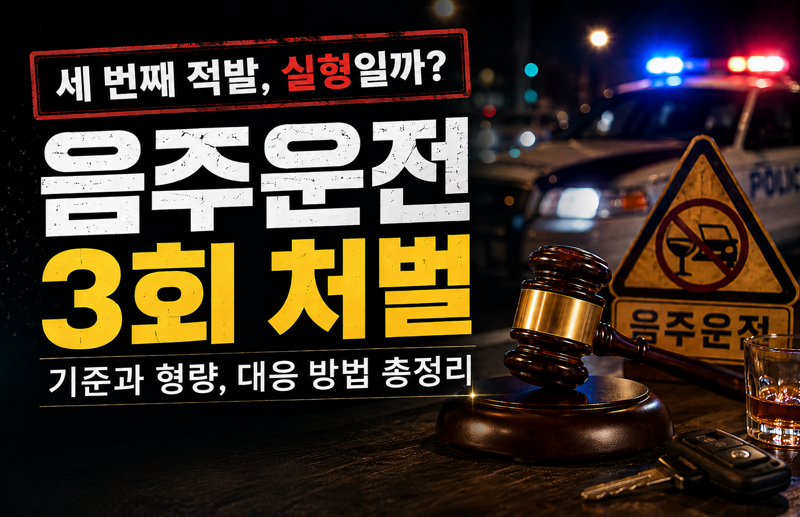 음주운전3회처벌 세 번째 적발이면 반드시 실형일까
